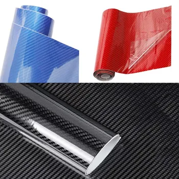 

152*30cm Carbon Fiber Vinyl Film Car Stickers Waterproof Car Styling Wrap Car Vehicle Exterior Detailing Accessories Auto Decor