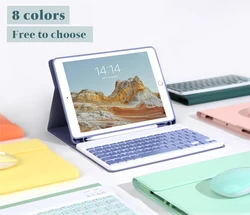 Coque de clavier compatible Bluetooth, étui pour iPad 9.7 2017 2018 2019 5th 6th 7th Generation Air 1 2 3 10.2 11 
