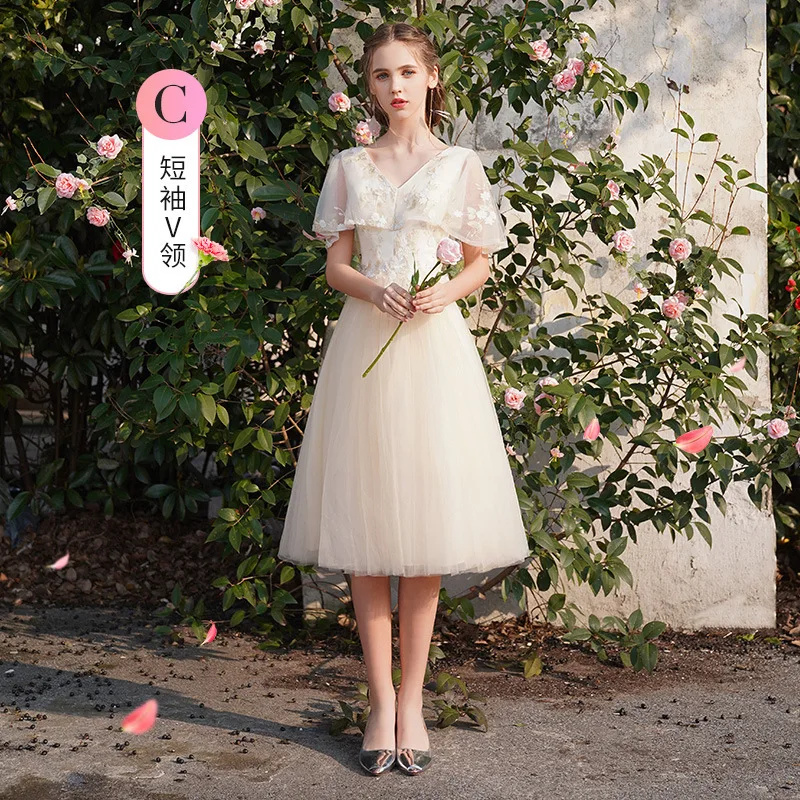 Серое трикотажное длинное платье Cheongsam, современное элегантное платье подружки невесты Qi Pao, женское традиционное китайское вечернее китайское платье-Ципао, акция - Цвет: Champagne medium C