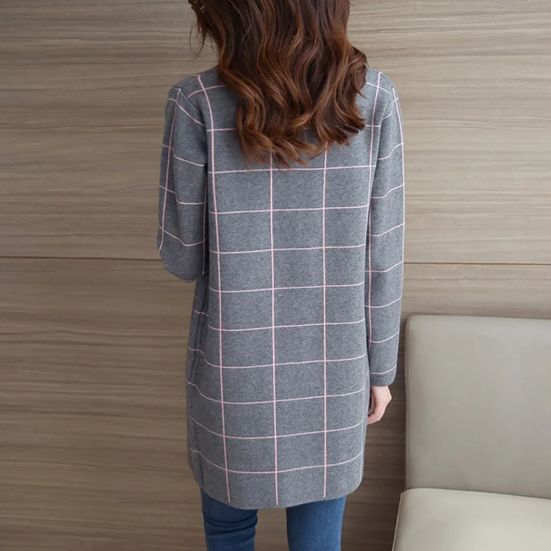 Ms. Spring and Autumn High Quality Sweater Cardigan New Women's Long Autumn Knit Jacket Women cardigan women