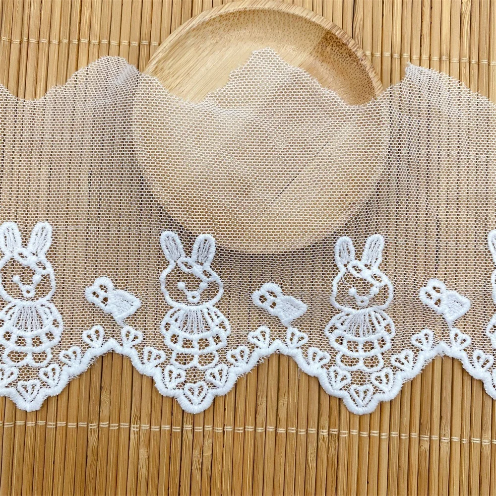 

Embroidery Rabbit Lace Trim DIY Lolita Dress Home Decoration Doll Dress Sewing Accessories V2420