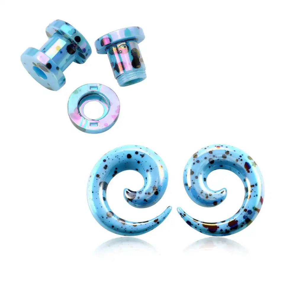 Tunnel Per Orecchio In Pietra Semipreziosa – Allungatore - Foto 4