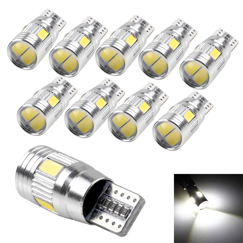 10x T10 W5w 5630 Led 5630 6-smd автомобиль Hid Canbus Ошибок Клин светильник лампа