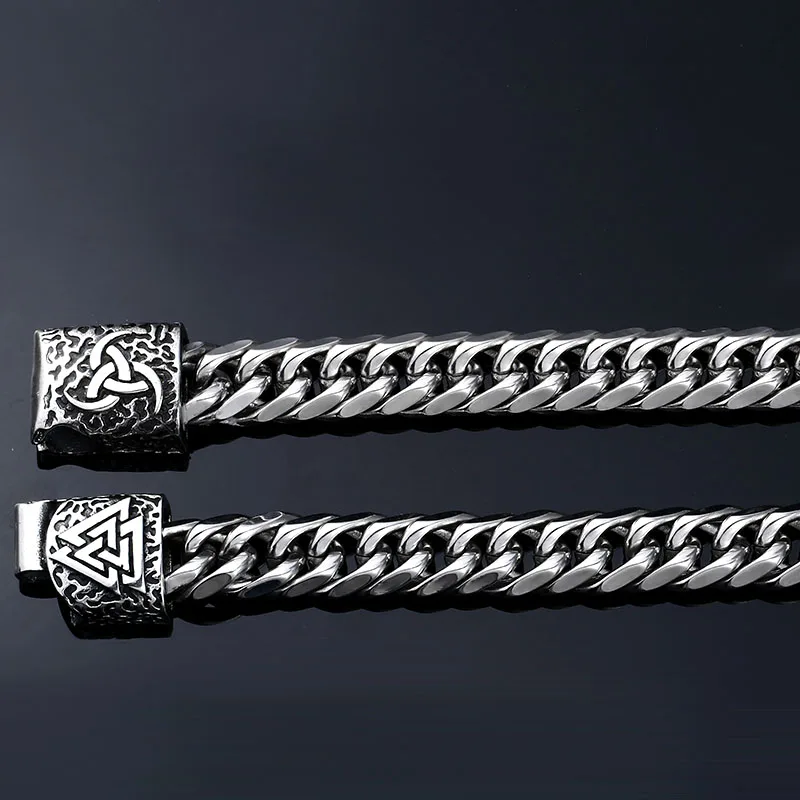 Байер 316L нержавеющая сталь для мужчин Valknut цепь норвежский викинг браслет-Амулет браслет модные украшения