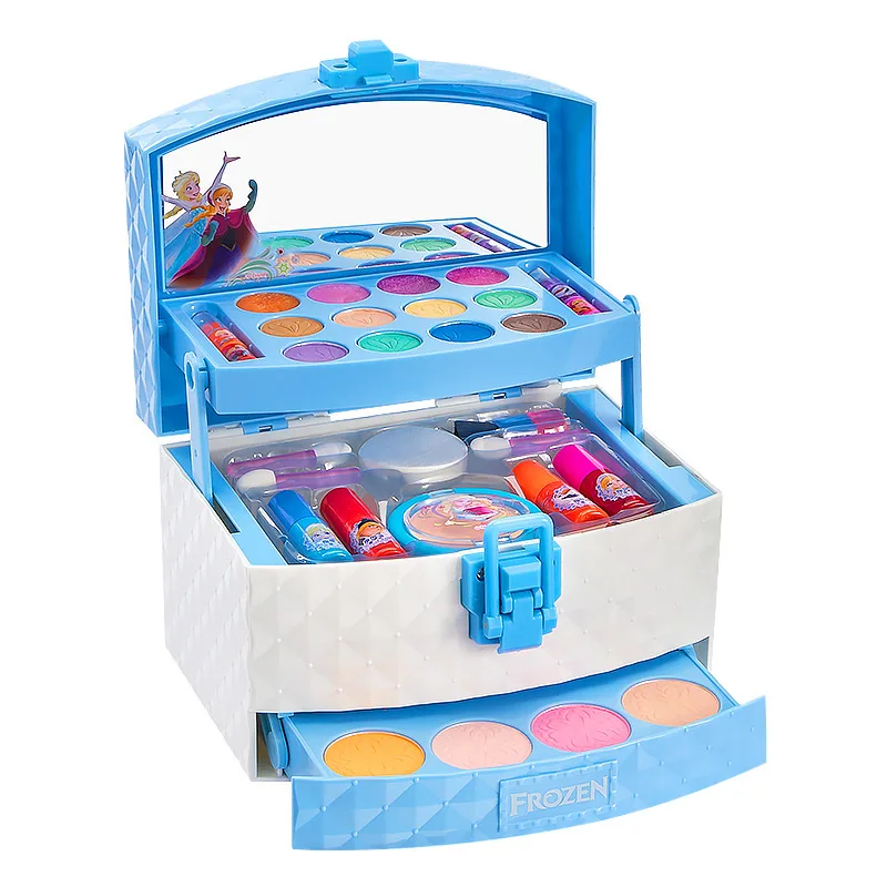 Cosmetics Set Disney Girls Frozen Princess Elsa Make up Box Toys For Kids