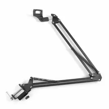 

Metal Adjustable Mic Desk Stand Live Radio Recording Microphone Phone Stand