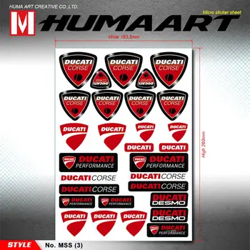 

HUMAART Motorbike Graphics Racing Stickers Vinyl Decal sheet for DUCATI CORSE Automotive Car Sport Bike Motorcycle Red