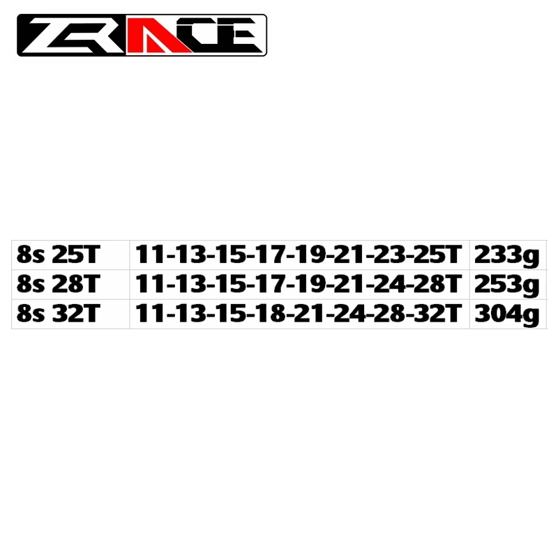 Кассета для велосипеда zracing, 8 скоростей, дорожный/горный велосипед MTB, 8 S, Freewheel, 11-25 T/11-28 T/11-32 T, велосипедные аксессуары