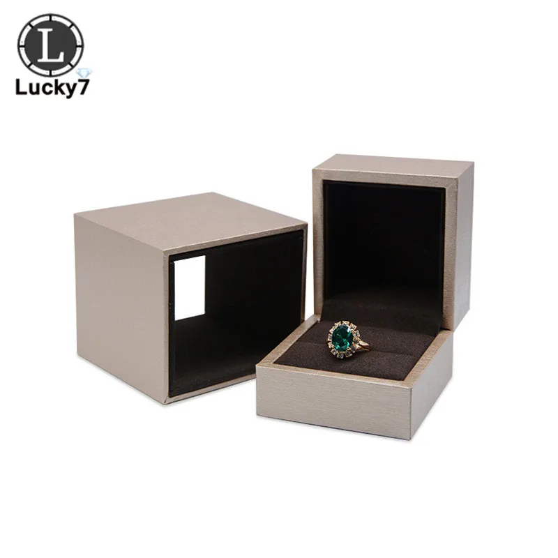 Single Ring Box Ящик для ювелирных изделий, бриллиантовое кольцо, ожерелье, коробка, высококачественное Золотое кольцо, подвеска, коробка для ювелирных украшений, коробка для хранения колец, бумажный подарочный пакет - Цвет: Single Ring Box
