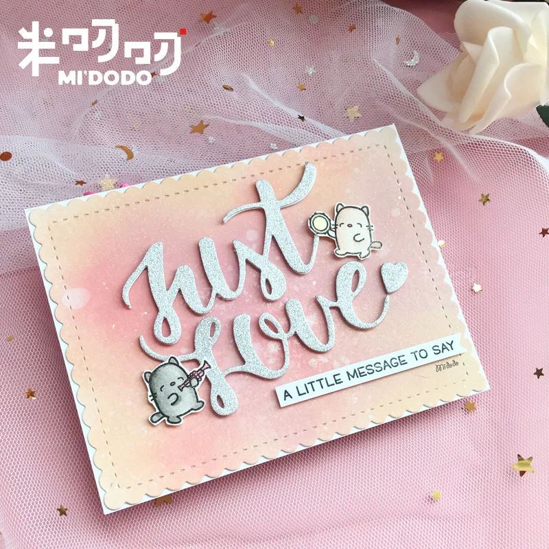 Металлические режущие штампы Love Word для скрапбукинга Сделай Сам изготовление