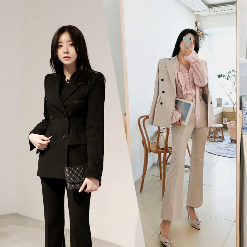 Chunpan2020spring and autumn professional suit female suit temperament fashion was thin British style Slim Korean interview suit