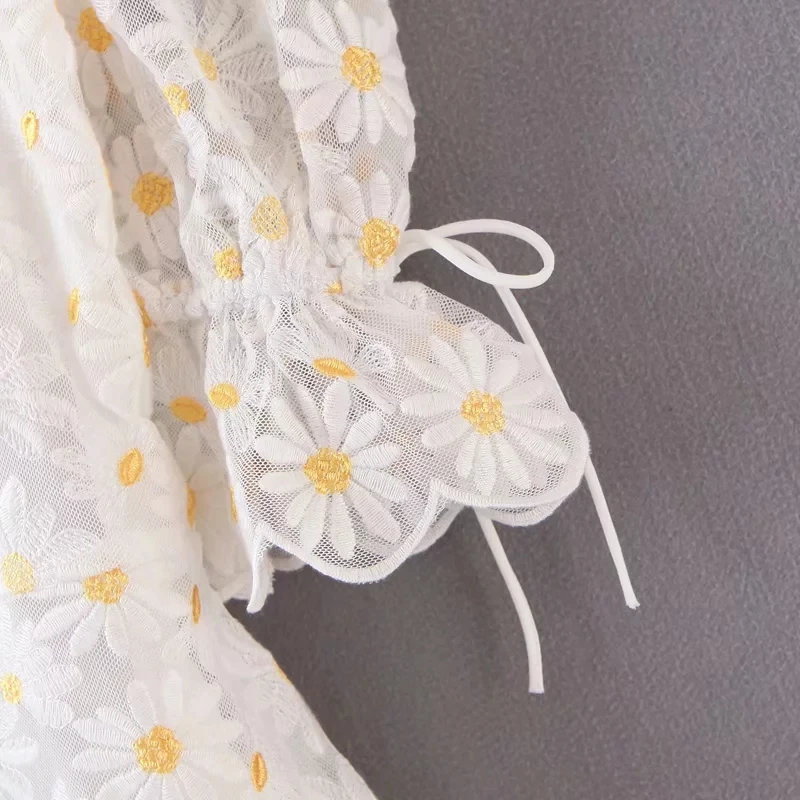 Boho элегантное вышитое винтажное мини-платье с цветочным принтом женское шикарное платье с бантом из двух частей женское повседневное летнее платье vestidos