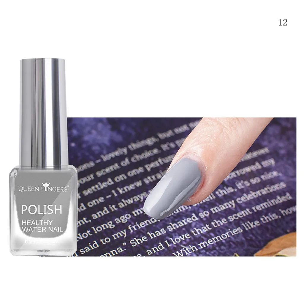 12 25 цветов Отшелушивающий лак для ногтей Vernis Ongle Lakiery Hybrydowe на водной основе чистый телесный серебряный цвет Лак Блеск для ногтей H7 - Цвет: 12
