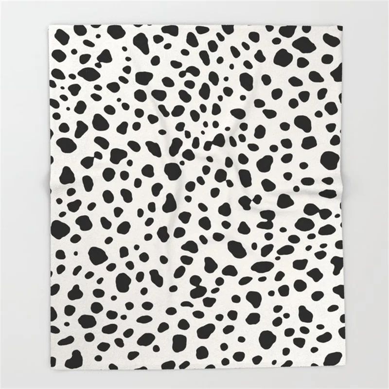 Polka Dots Dalmatian Spots Throw Blanket 39