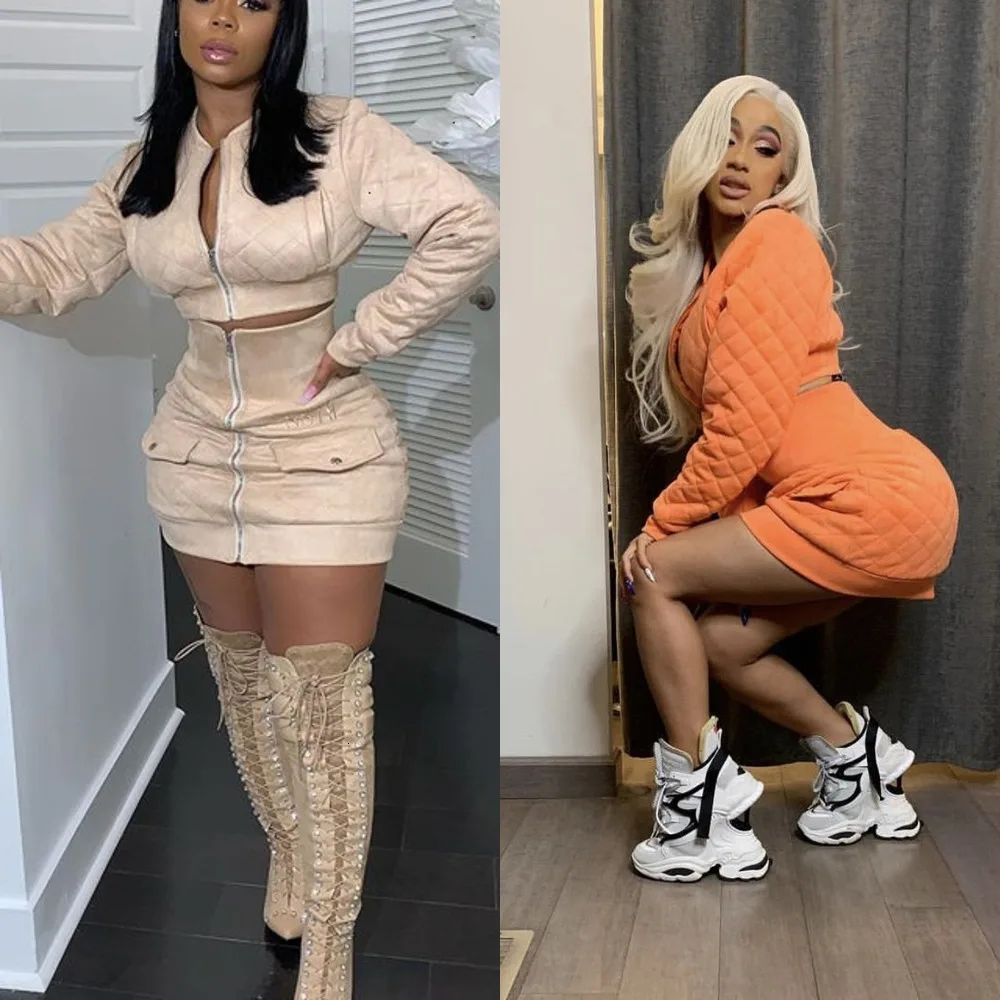 Осенне-зимние женские спортивные костюмы на молнии с воротником-стойкой