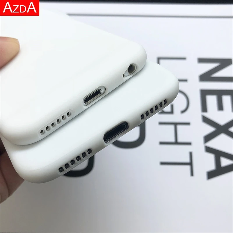 Чехол для iPhone 7 для телефона 6 6S 8 Plus X 10 5 5S SE 11 Pro XR XS Max белый матовый Ультратонкий Мягкий ТПУ чехол для iPhone XR задняя крышка