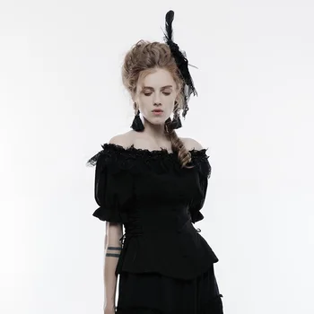 

PUNK RAVE Women's Lolita Feather Headdress Party Evening Stage Performance Women Headhair Accessories