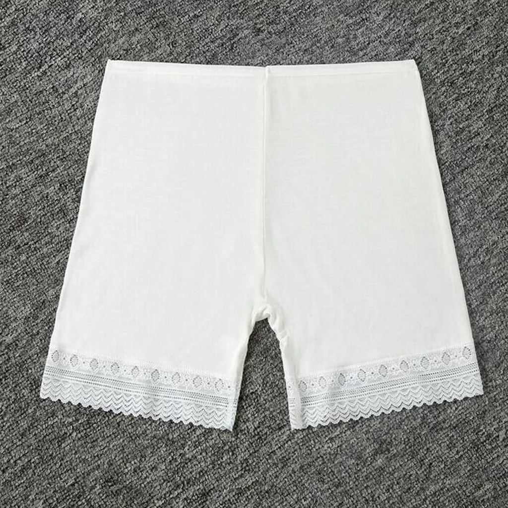 3PC Underpants Women Under Skirt Safety Shorts Pants Seamless Solid Under Skirt Slimming Breathable Boxer Lace Stretch Tights