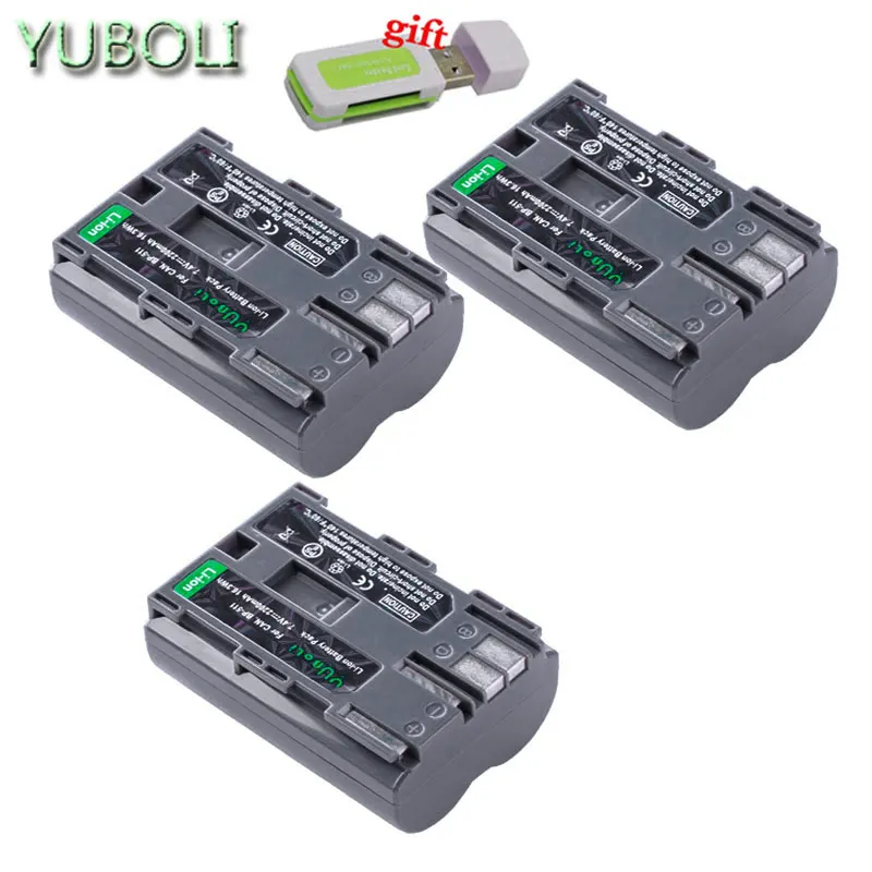 TYPE-C зарядное устройство+ BP-511 Батарея BP-511A BP511 BP511A для Canon G6 G5 G3 G2 G1 EOS 300D 50D 40D 30D 20D 5D MV300i цифровой Камера - Цвет: 3battery