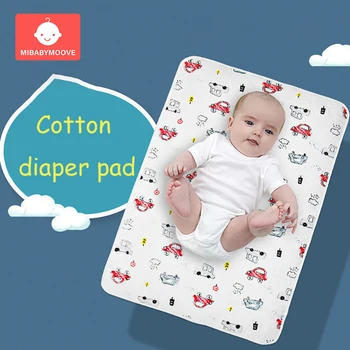 

70X110cm Baby Diaper Changing Mat Cotton Newborn Foldable Washable Waterproof Mattress Child Bed Crib Sleeping Reusable Diaper