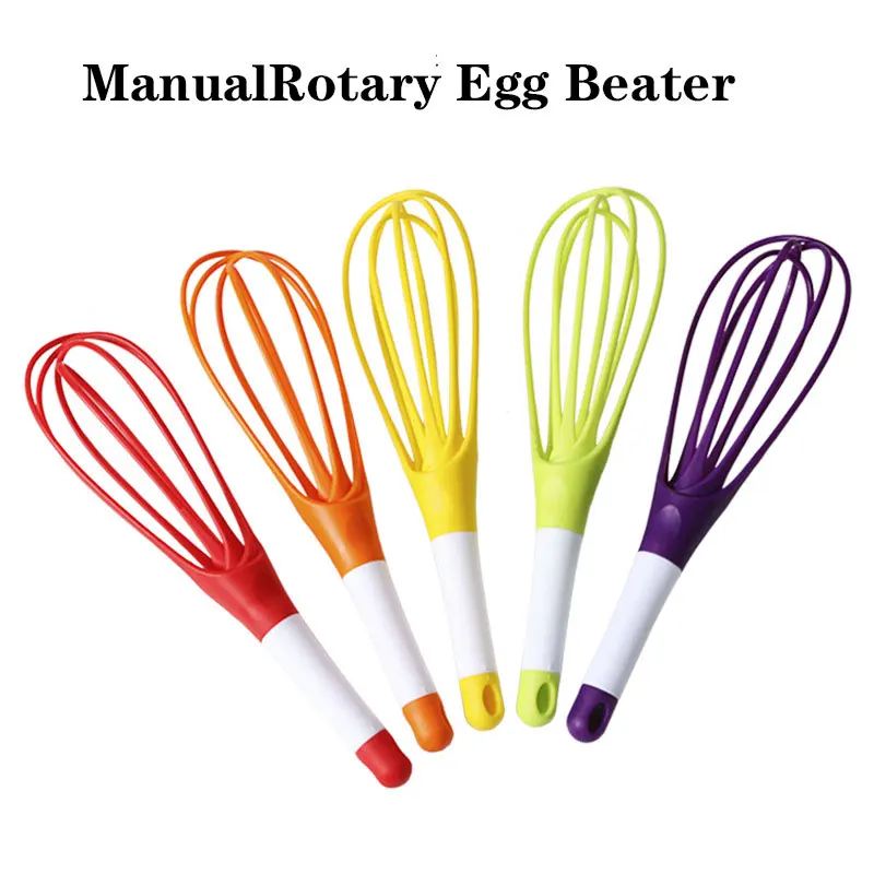 다기능 수동 로터리 에그 비터 이중 목적 접이식 교반기 베이킹 도구 중에서 선택할 수 있는 5 가지 색상Egg Beaters