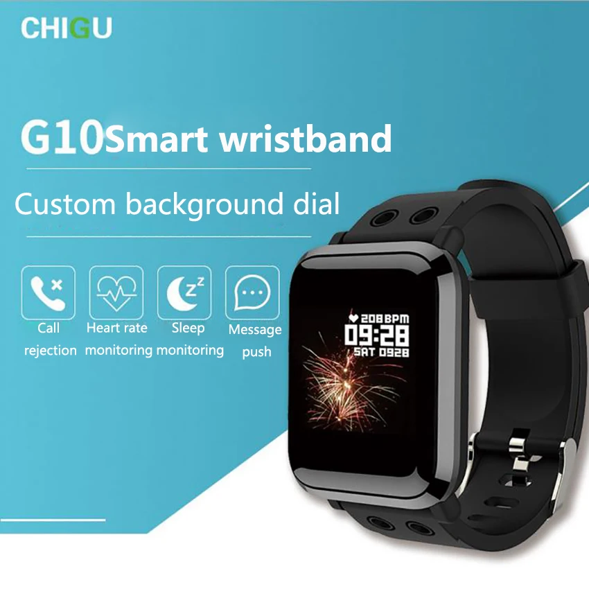 Умный Браслет сердечного ритма кровяное давление часы фитнес Mi band большой
