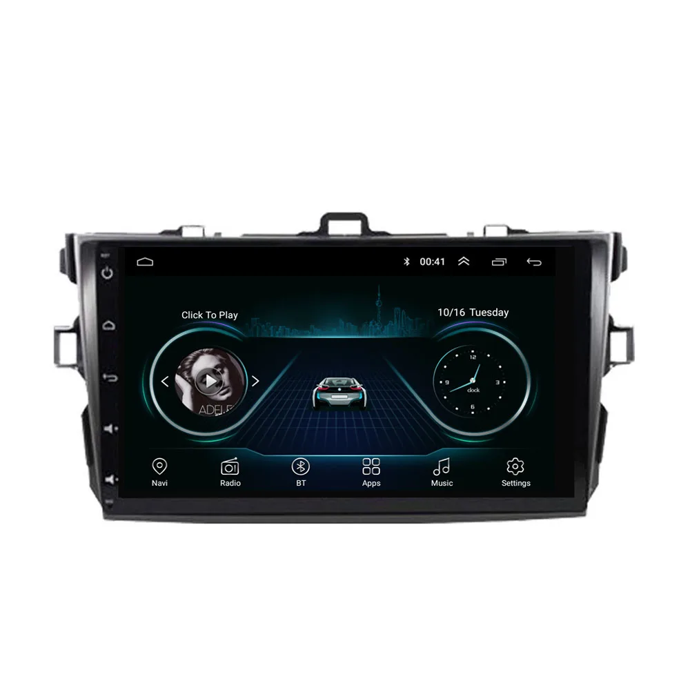 9 ”4G LTE Android 8,1 подходит для TOYOTA Corolla 2007 2008 2009 2010 2011 2012 Мультимедиа стерео автомобильный dvd-плеер навигация gps радио