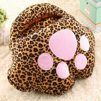 

Cartoon Plush Cat Claw Warm Foot Super Soft Hand Warmers Removable Washable USB Electric Heating Home Soft Cute Shoes