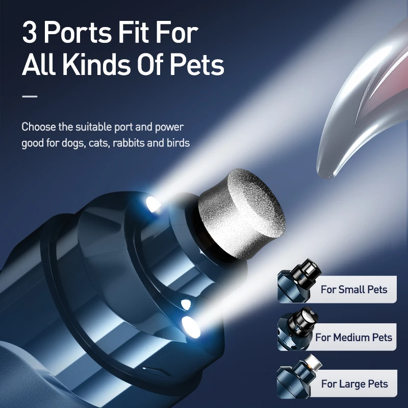 Pet Nail Clipper Pet Nail Grinder ROJECO N30 Rechargeable Dog Nail Grinder Electric Pet Nail Clipper for Dogs Automatic Cat Claws Cutter Dog Clippers Trimmer