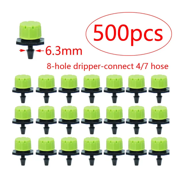 30-1000PCS 4/7mm Garden Irrigation Nozzle Adjustable Dripper Watering Sprinkler Drip Irrigation System Watering Potted Plants 6