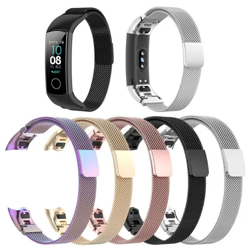 Магнитный браслет из нержавеющей стали ремешок для huawei Honor Band 5/4ENC стандартная версия/CRS-B19/CRS-B19S