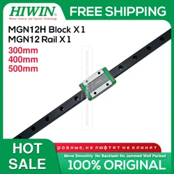 Genuine Black Chrome Treatment Hiwin Mgn12 Linear Rail 300mm 400mm 500mm Hiwin MGN12H Carriage for BLV MGN Cube 3d Printer