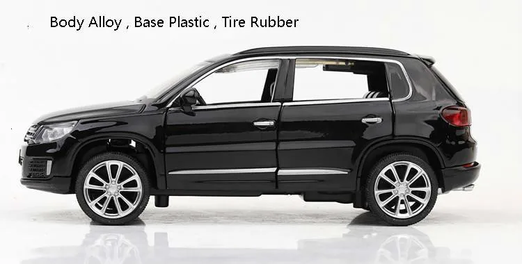 1/32 немецкий сплав Volkswagen Роскошная литая модель автомобиля металлический шестидверный открывающийся звук и светильник имитация SUV автомобиль Миниатюрная игрушка