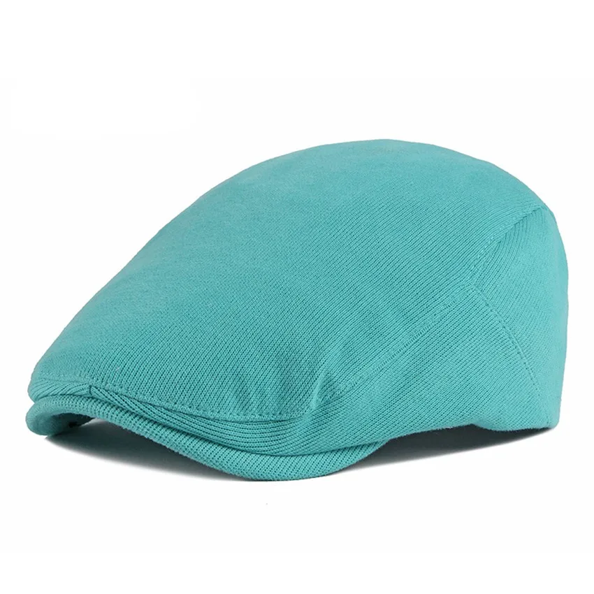 Light blue JNKET, модный мужской женский вязаный берет, шапка для отдыха, остроконечная Кепка, плоская кепка s, уличная шляпа с полями для путешествий, кепка, кепка, Кепка - Цвет: Light blue