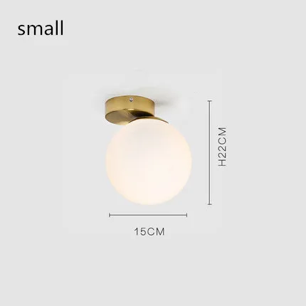Современный стеклянный шар, потолочный светильник для гостиной, глобус, белый Потолочный светильник, настенный светильник, лампа в скандинавском стиле - Цвет корпуса: 150mm