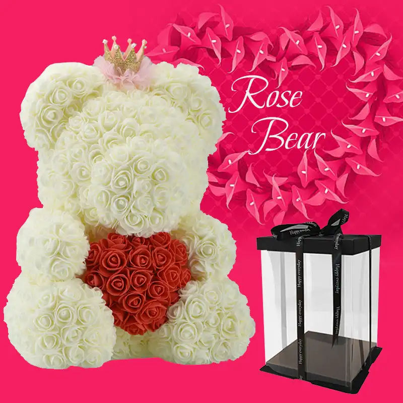 valentines day rose teddy bear