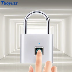 Cadeado de impressão digital dormitório inteligente bloqueio anti roubo à prova dwaterproof água forcer bagagem impressão digital segurança cadeado