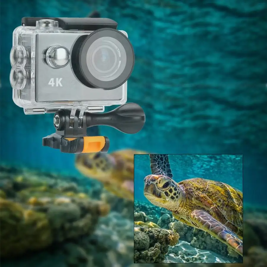4K HD экшн-камера Подводный 30 м Водонепроницаемый WiFi приложение управления 170 широкоугольный объектив Встроенный аккумулятор камеры аксессуары