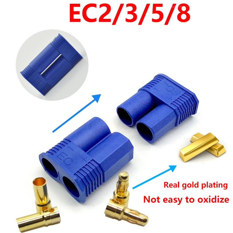 Wire Connector 5/10/30 Pairs XT60 XT60H XT90 EC2 EC3 EC5 T Plug Battery Connector Set Male Female Gold Plated Banana Plug for RC Parts