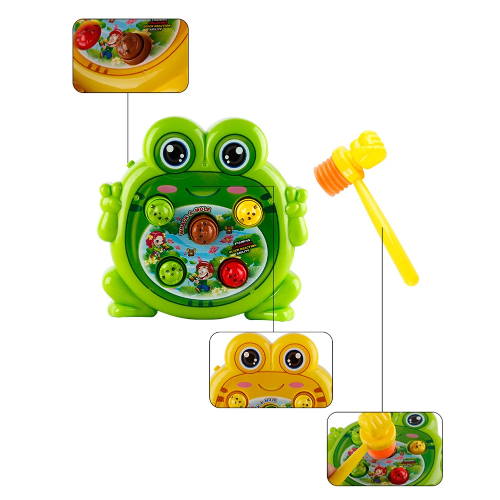  Kids Hit Hamster Game Toys Plastic Electric Funny Frog Interactive Hit Hamster Game Machine Childre