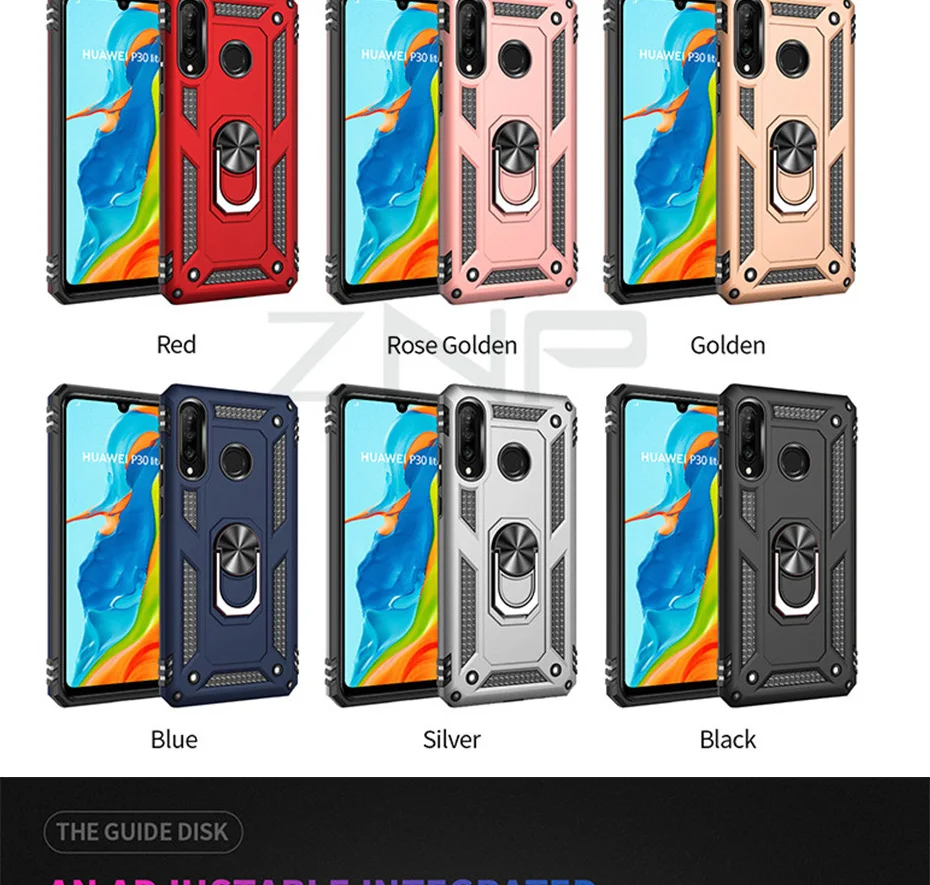Противоударный чехол-Броня чехол для телефона для huawei P30 Pro P30 Lite подставка с магнитным кольцом Крышка для huawei P Smart Оболочка Чехол s Coque