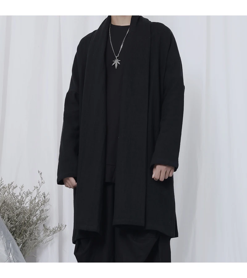 Мужская куртка с длинным рукавом черная Свободная Повседневная Весенняя Новая