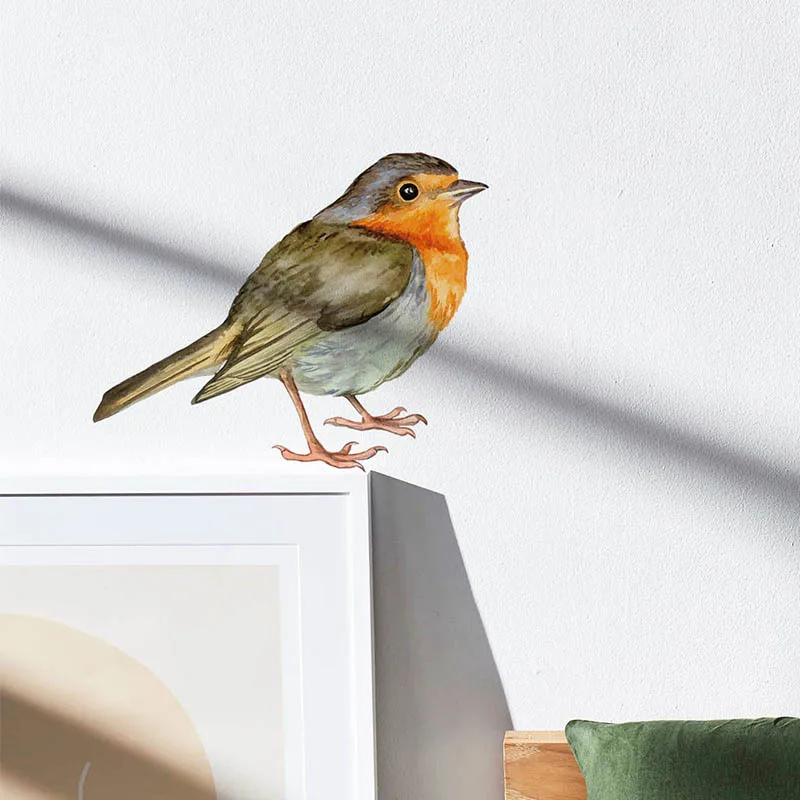 Wall stickers,window stickers Hand Painted Bird Wall Sticker Glass Window Living Room Bedroom Decorations Wallpaper Creative Mural Self-adhesive Stickers