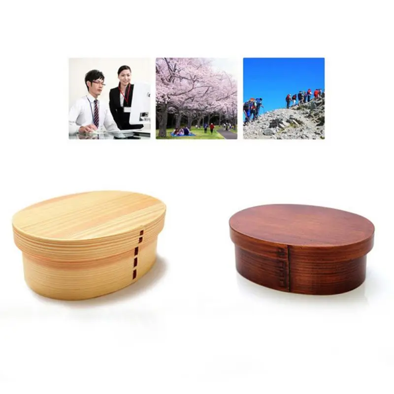 Прочный Деревянный Bento Box японский стиль один человек коробка для хранения продуктов посуда студенческий деревянный Ланч-бокс