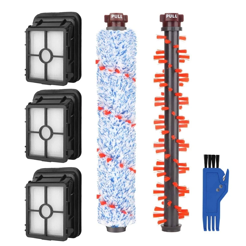 

-1 Multi Surface 1868 Brush Roll+1 Rug Brush Roll 1934+3 1866 Vacuum Filter for Bissell Crosswave 1785 2306 Series