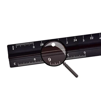 

high quality colorful 12 inches Aluminium Metal Triangle Scale Architect Engineer Technical Ruler blue and black