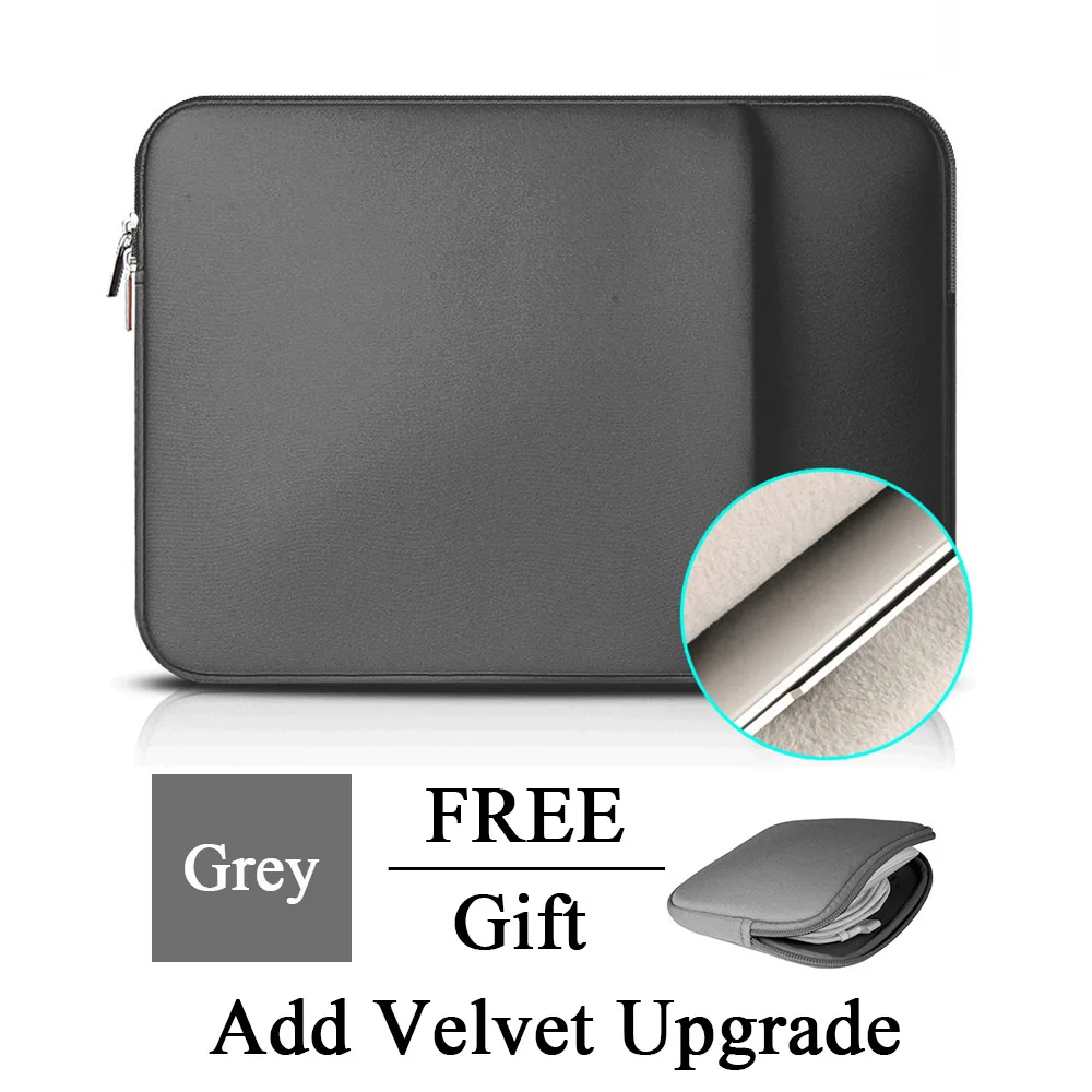 Grey Velvet Upgrade Кейс для ноутбука, планшета, чехол, сумка, 11 дюймов, 12 дюймов, 13 дюймов, 15 дюймов, 15,6 дюймов, для Macbook Pro, Air retina, 14 дюймов, для Xiaomi, huawei, hp, Dell - Цвет: Grey Velvet Upgrade