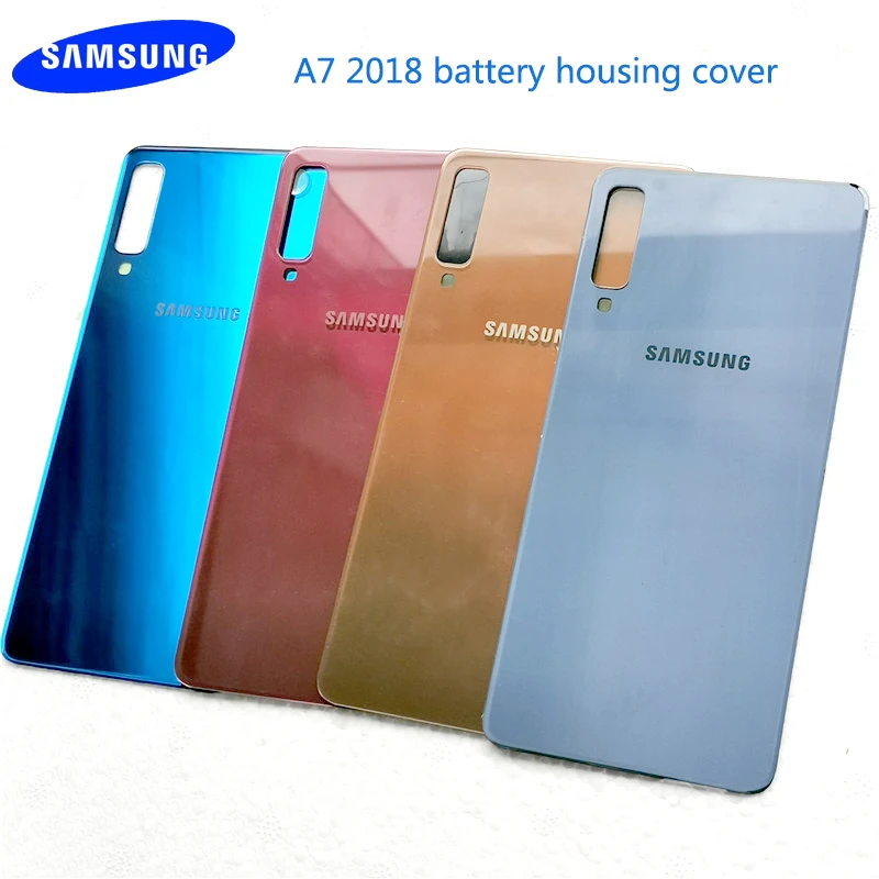 Оригинальный чехол для samsung galaxy A7 2018 a750 стеклянная защитная задняя крышка сменная