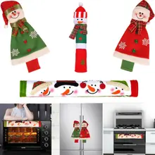 2 вилки милое Рождественское украшение на холодильник дверные ручки крышки кухонный прибор микроволновая печь протектор Рождественский Декор