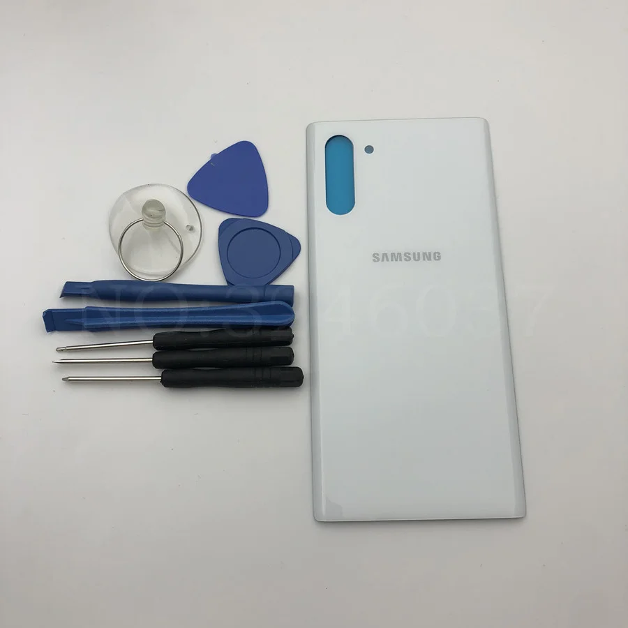 Note10 задняя панель Батарея стекло задняя дверь Крышка для samsung Galaxy Note 10 N970 клей наклейки+ Инструменты